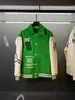 giacca ricamata verde