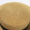 Solhattar Small Bee Straw Hat European och American Retro Gold flätad hatt Kvinnlig lös solskyddsmedel Solshade Flat Cap Visirs Hats2908234