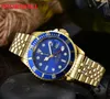最高品質のメンズレッドピンクブルーグリーンダイヤル腕時計ステンレススチール日本製ムーブメントクォーツ腕時計超発光時計モントレデラックス