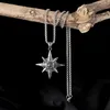 Pendant Necklaces Punk Hip-hop Anise Star Necklace Men Women Stainless Steel Iron Cross Box Chain Fashion Night Club Jewelry