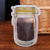 Reutilizável Mason Jar Frascos Bolsas Bolsas De Nuts Biscoitos Saco Selo Selo De Armazenamento De Alimentos Fresh Snacks Zipper Seled Kitchen Organizador LX3551