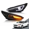 Phares d'automobile pour Focus 2015-2017 phare de voiture feux de jour LED Streamer clignotant