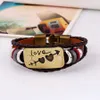 Id ID da moda Tag Bracelet Casal Heart Leather Bracelets Homens Mulheres Multilayer Bracelet Jewelry Girlfriend Gift Will and Sandy