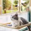 Cat Bed Hammock For Cats Lovely Breathable Lounger Installed Window Beds Cat's House Suction Cup Wall Mount Kitten Supplies Rest 211111