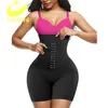 LAZAWG Butt Lifter Body Shaper Panties Firm Belly Tummy Control Shapewear Thigh Slimmer Girdle Shorts with Hook Waist Trainer 211116