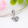 Fit Original Pandora Charm Bransoletka 18 Liczba Wisiorek 100% 925 Sterling Silver Dangle Bead 18. rocznica Serce DIY Biżuteria Q0225