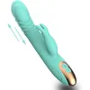 3 in 1 Zachte G-spot Anale Rabbit Vibrator Touch Feeling Vrouwelijke Auto Thrusting Machine voor Volwassen Vrouwen Pleasure Toys Automatische Massage Swingende Vibratie