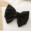 Oversized Bow Hairpins Knot Hairgrips Linne Barrette Hair Clip Ponytail Hårhållare Kvinnor Elegant Headwear Butterfly Hårstolar