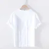 Mens Graphic Tees Summer Short Sleeve Cotton Linen Splice T Shirt O-Neck Casual Cartoon Tshirts Top Male Print Clothing 210601