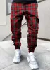 Duże podwórka Cargo spodnie męskie drukowanie luźne wygodne męskie Jogging ułożone spodnie dresowe męskie hiphopowy sweter S-5xl