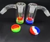 Accesorios de la cachimba del colector de cenizas de cristal de 14 mm con el recipiente de silicona colorido de 10 ml Reclamador de cenizas masculino femenino para Bong Dab Rig Cuarzo Banger En stock