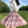 JMPRS Plaid Frauen Faltenrock Bogen Knoten Sommer Hohe Taille Adrette Mädchen Tanz Mini Niedlich Eine Linie Harajuku Sexy Japan Faldas 210619