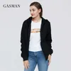 ملابس Gasman هوديس صلبة غير رسمية من النوع الثقيل للنساء من هوديس سستة طويلة الأكمام الشتوية شتاء جيب بلوزات محركت LJ201103