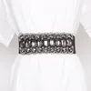 Belts Women's Runway Fashion Diamonds Beaded Elastic Cummerbunds Female Dress Corsets Waistband Decoration Wide Belt TB1861