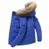 90% doudoune hommes veste d'hiver hommes mode épais chaud Parkas fourrure blanc duvet de canard manteaux décontracté homme doudounes 211204