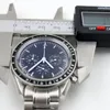 Quartz Chronograph Function Mens Watch Speed Moon Watches Stainless Steel Flod Clasp