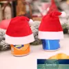 Decorazioni natalizie Cappelli Eve Mini Dinner Party Bottle Copertine rosse per regali per bambini Cappello piccolo Decorazione domestica di Natale1