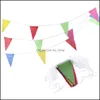 Other Festive & Party Supplies Home Garden 100M Bruiloft Festival Wimpel String Banner Gorzen Colorf Flag For Holiday Decoration Christmas B