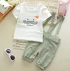 Estate Neonato Copre Gli Insiemi Infantile Del Bambino Casual Del Fumetto Del Cotone T-shirt + pantaloncini 2 pz Tute Per Il Bambino Neonato Abiti Sportivi 210309