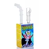New Arrvial 8inch Colorfull Cartoon Square Box Glass Bong Hitman Juice Box Smoking Hookah With 14.4 MM Male Herb Bubbler