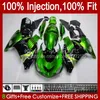 OEM Injektion för Kawasaki ZZR1400 ZX 14R 2006 2007 2008 2009 2010 2011 49HC.9 ZX-14R ZZR-1400 ZX14R 06 07 08 09 10 11 Fairing Green Light