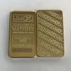10 pcs não magnético ameriano moeda jm johnson matthey 1 oz puro 24k real ouro prata banhado a barra de ouro com diferentes números de série SFG