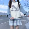 Kadın Sweaters Kadın Sevimli Kedi Genç Kızlar Örme Süveter Kadın Jumper 2022 Kış Japonya Kawaii Vintage fırfır Kore Moda Uzun