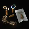 Kurkfles snaren lichten 6,6 voet zilveren draad 20 LEDS Fairy Mini Strings Lights Christmas Diy Party (warm wit) Oemled