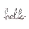 Gold Silver Hello Foil Ballongs med 16 tum nummer Ballong Birthday 18 21 25 30 40 50 år gammal födelsedagsfestdekorationer 3PCS8357745