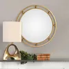 Lustra Nordic Nowoczesne minimalistyczne złote okrągłe lustro łazienka kosmetyczna ściana dekoracyjna wiszące okręg prysznicowy 72 cm