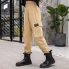 Big Girls Cargo Pants Spring Autumn Kids Trousers For Girls Teenage Clothing Elastic Waist Teens Cargo Pants 210303