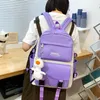 Torby szkolne 4-częściowy garnitur dziecięcy plecak ładny bookbag kobiet dla nastoletniej dziewczyny 2021