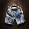 9 Färg Mäns Casual Beach Floral Shorts Sommar Fashion Straight Bomull Linen Bermuda Hawaiian Short Pants Male Brand 210716