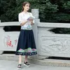 Ubranie etniczne 2023 Tradycyjne chińskie kobiety Cheongsam Top Hafdery mandarynki kołnierz vintage koszulka bluzka panie na szczycie KK4210