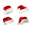 360pcs Juldekoration Party Hat Plush Velvet Röd och vit keps för Santa Claus kostym kepsar Vuxen ZA4869