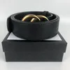 2022 Cintura di moda di alta qualità per uomo e donna Tempo libero Luxury fibbia liscia larghezza 3.8 cm 4 colori opzionale con scatola