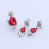 Ensembles de bijoux de fête de mariage Zircon cristal collier Bracelet bague boucles d'oreilles cadeau pour femmes glamour livraison directe couleur argent rencontres