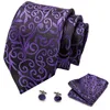 Business-Krawatte für Herren, Seidenkrawatten, gepunktetes Krawatten-Set, karierte Manschettenknöpfe, Hochzeit, Modeaccessoires, 145 cm