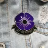 Pins Brooches RSHCZY Red And Purple Poppies For Women Vintage Enamel Pins Backpacks Hat Bag Jewelry Gift Scarf Buckle256k