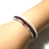 MG0128 Bracciale con granato di pietra di luna di grado A, quarzo rutilato, braccialetto con perline Yoga Mala, mini set di gioielli con pietre preziose da 4 mm322a