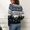 Jocoo Jolee Winter Christmas Sweater Elegant Snowflake Print Loose Pullover Casual Long Sleeve Warm Thick Stickers 210619