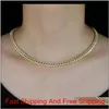 12Mm Width Thin Cz Cuban Link Chain Choker Necklace 5A Cubic Zirconia Cz Iced Out Bling Hiphop Women Lady Party Jewelry1 Fisir Ws85576290