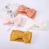 2021 Newborn Waffle Bows Headbands Bowknot Baby Headband Newborn Elastic Bow Headwear Kids Gifts Girl Hair Accessories