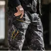 Camouflage Spodnie taktyczne Mężczyźni Rip Stop Wodoodporna Wojskowa Armia Combat Spodnie Męskie Żołnierz Airsoft Cargo Spodnie H1223