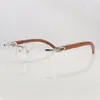 70 Off Online Store Clear Eye Glasses Ramar för män Kvinnor Tillbehör Rimlös Natural Buffalo Horn Gold Transparent Eyegl7482418