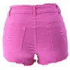 Weigou Summer Women Disual Hole Denim High Weist Solid Jeans Shorts Vintage Cotton Short Pants 210625