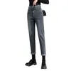 Printemps Été Lâche Vintage Blue Jeans Femme Taille Haute Boyfriend Jeans pour Femmes Maman Jeans Harlan Carrot Pantalon 210302