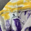 Mäns Hoodies Sweatshirts Tunga tyg Online Keramik Blommor Tie Dye Hoodie Män Kvinnor 1: 1 Högkvalitativ Hooded Loose Pullover