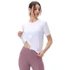 Yoga Kurzarm T-shirt Mesh Spleißen Schnell Trocknend Atmungsaktive Lauf Fitness Gym Kleidung Frauen Sport Top