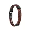 Link Chain Trendy Men Jewelry Red Braided Leather Rope Bracelet Black Magnetic Buckle Bracelets Punk Wrist Band Kent22
